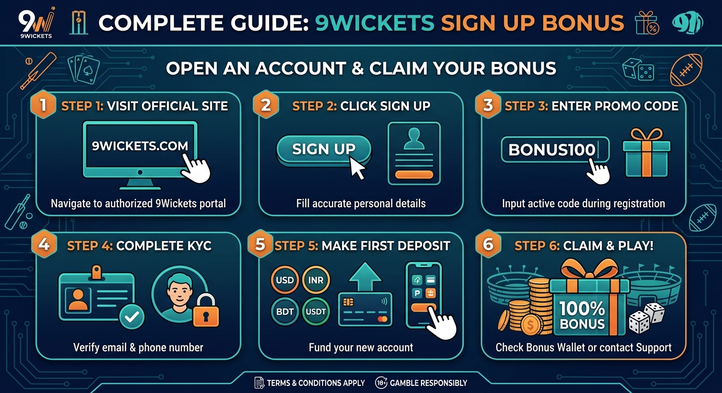 9Wickets Sign Up Bonus: Complete Guide to Opening an Account & Claiming Your Bonus